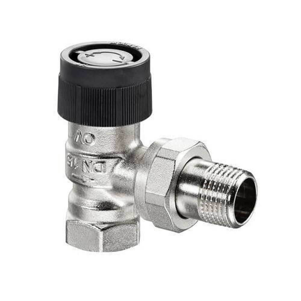 Клапан термостатический угловой Oventrop A - 1/2" (ВР/НР-американка, PN10, Tmax 120°C)