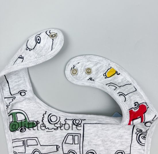 Нагрудник хлопковый "Машинки"