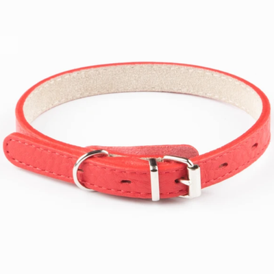Ошейник mr.kranch для собак из натуральной кожи прямой, 48-60см, красный (34001)