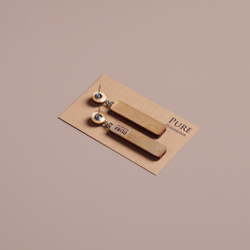 Серьги - Вертикаль 5,5 см - Пастель