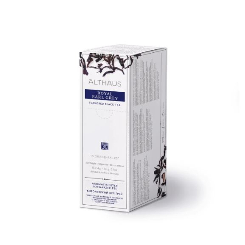 Althaus Grand Pack Royal Earl Grey ароматизированный черный чай в пакетиках, 15 шт