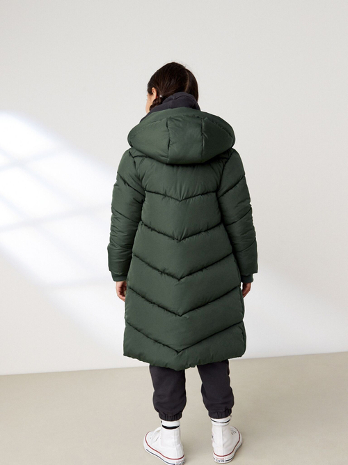 Куртка утепленная с капюшоном для девочки Next Q81-874, Хаки