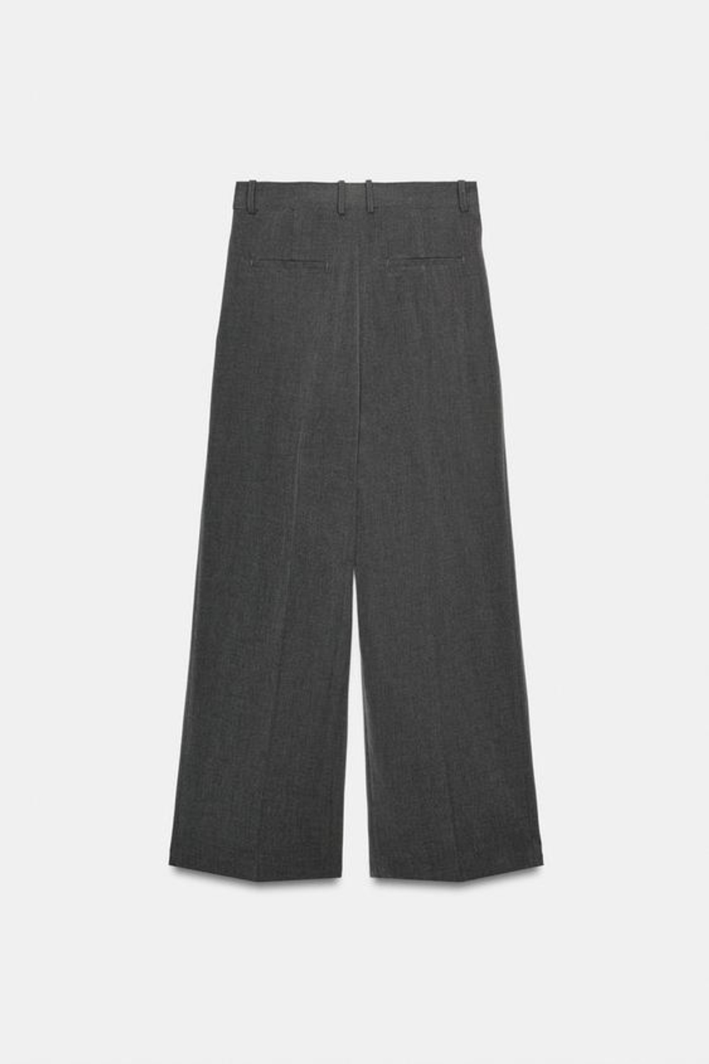 ZARA БРЮКИ С ЗАЩИПАМИ — ZW COLLECTION, СЕРЫЙ