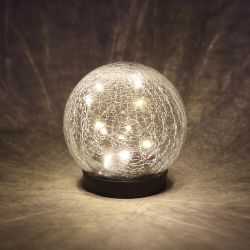 ERASF012-24 ЭРА Садовый светильник Шар на солнечной батарее, 15 LED 15 cм