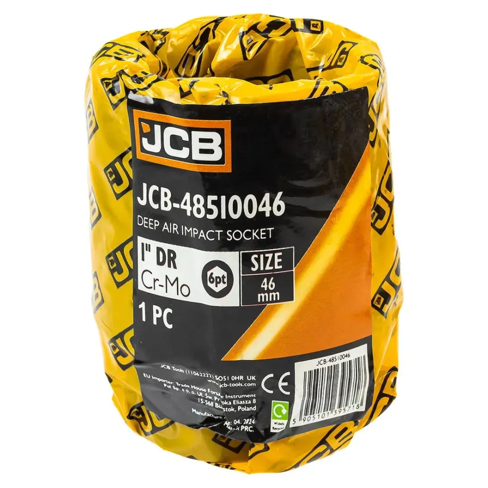 Головка ударная глубокая 1'', 46мм (6гр.) JCB JCB-48510046