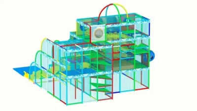 Детский игровой лабиринт Облачко 91 м² (11*8.3*6.5)