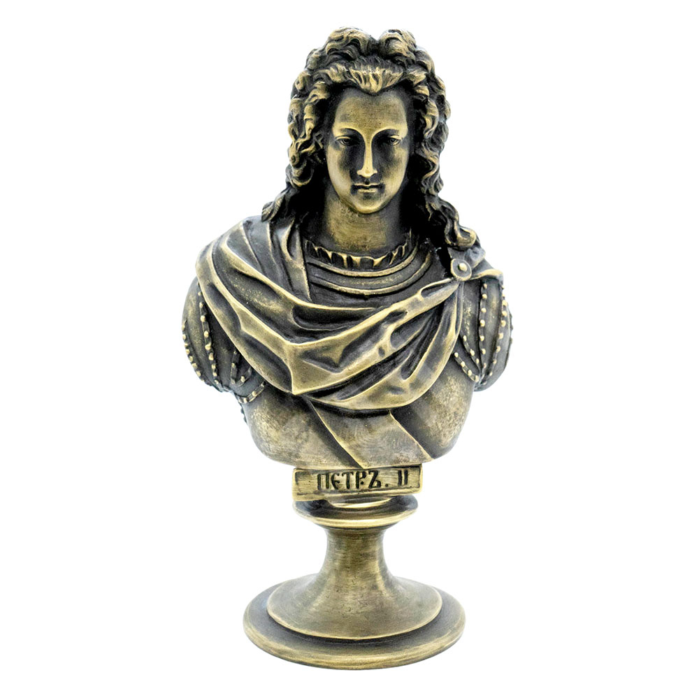 Петра II. Бюст императора. Россия. Бронза фабрика Ф Шопенъ. Модель 1868 г.