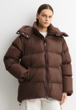 Пуховик Рокет миди шоколад