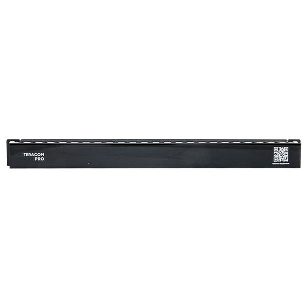 Кабельный органайзер TERACOM PRO с крышкой 19" 1U пластиковый черный