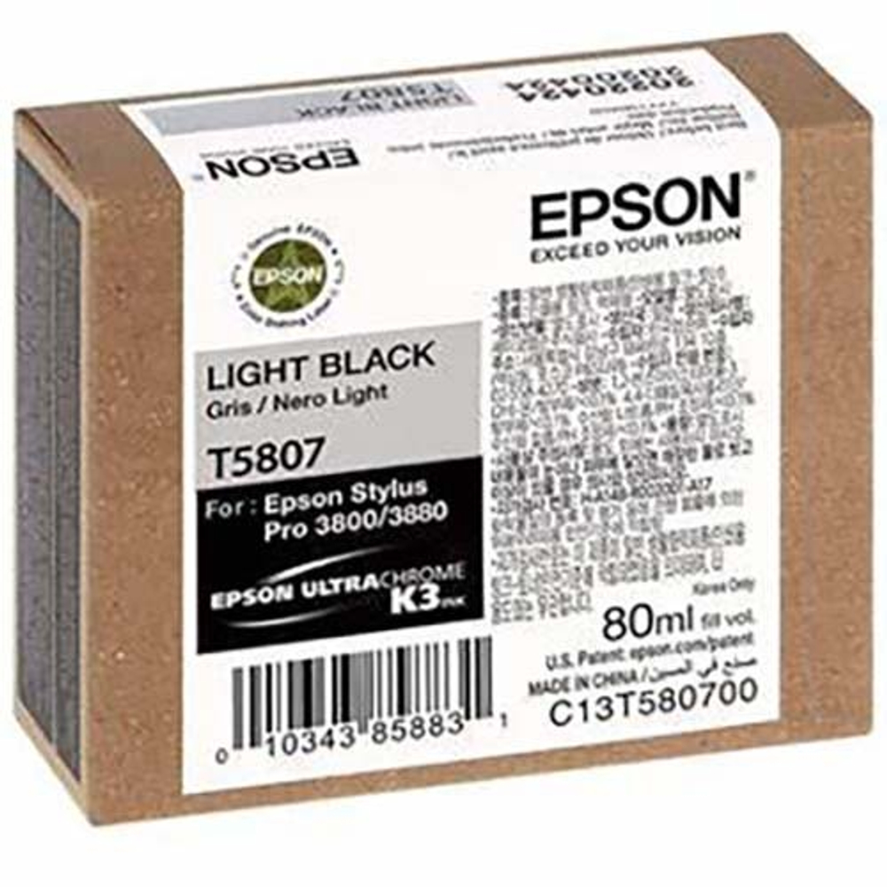 Картридж EPSON T5807 серый для Stylus Pro 3800 (c13t580700)