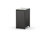 Шкаф напольный Lounge D-12, 40 см, черный/серый каспий