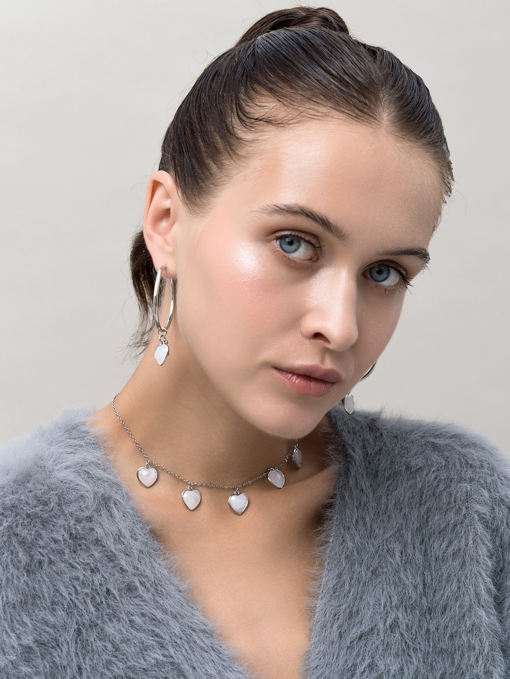 Чокер "Amour" с горным хрусталем Silver