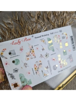 Lucky Rose Слайдеры наклейки для ногтей Foil 92