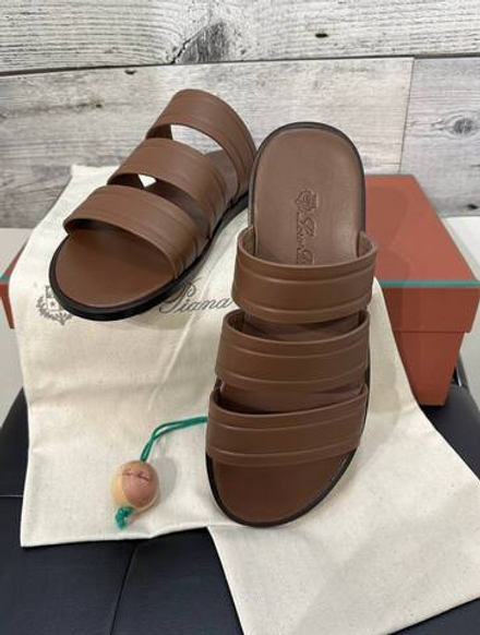 Шлепанцы кожаные Loro Piana