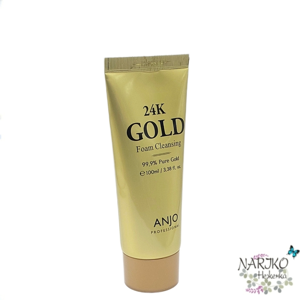 Пенка для умывания с биозолотом ANJО Professional 24K Gold foam cleansing, 100 мл.