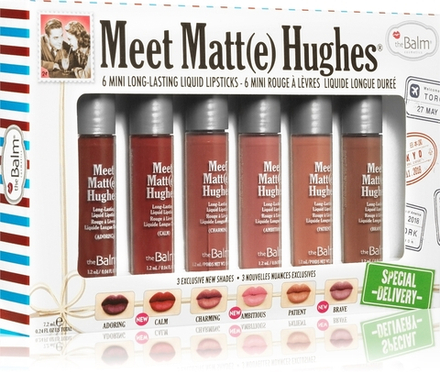 theBalm Meet Matt(e) Hughes Mini Kit Special Delivery - набор жидких помад, 6× 7,2 ml