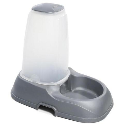 Автокормушка-автопоилка для животных "Графит", серебристая, 1500мл, 270*180*240мм, Triol