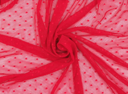 Эластичная сетка с мушками 5мм, красный (Арт: ESМ-100)