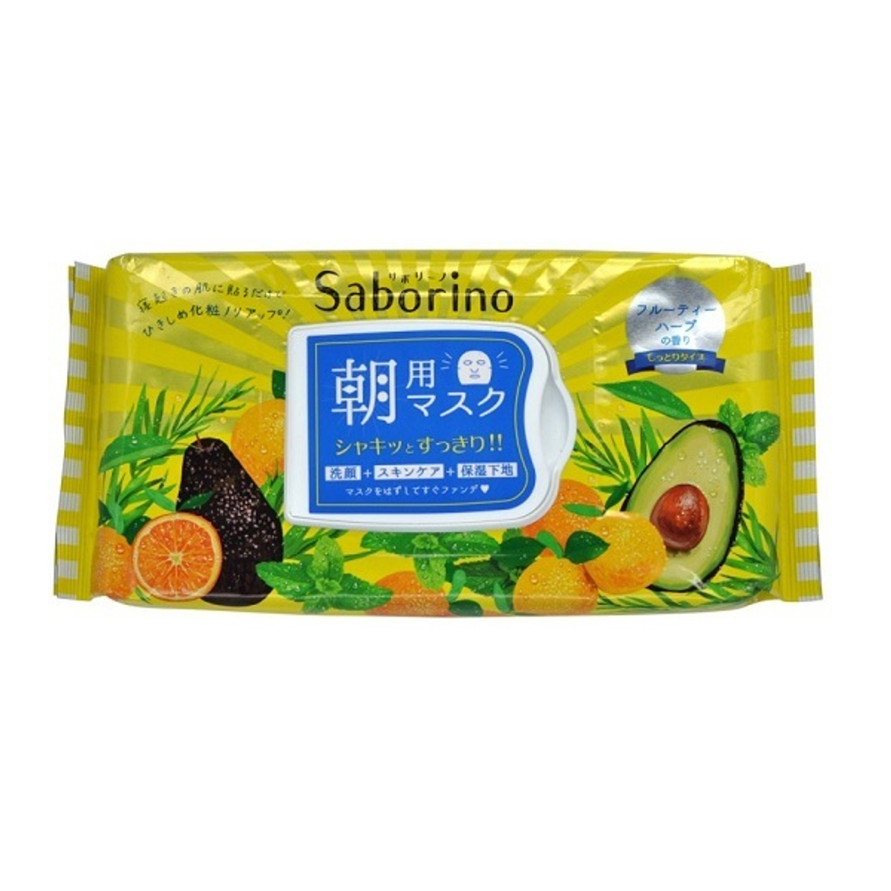 Маска-салфетка для утреннего ухода за лицом BCL Saborino Morning Facial Sheet Mask 32шт