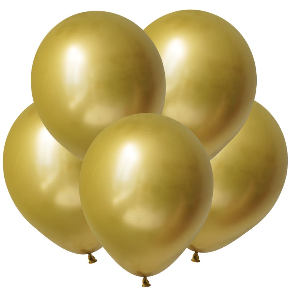 Шар (12"/30 см) Золото, Зеркальный 50 шт.
