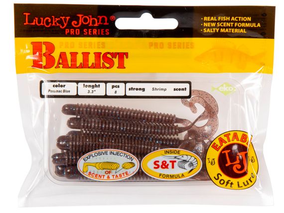 Твистеры съедобные LJ Pro Series BALLIST 3.3in (8,4 см), цв. S19, 8 шт.