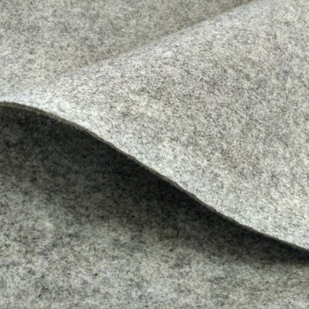 Фетр средней жесткости 2 мм, 20х30 см, 215,4 гр/м2, серый меланж