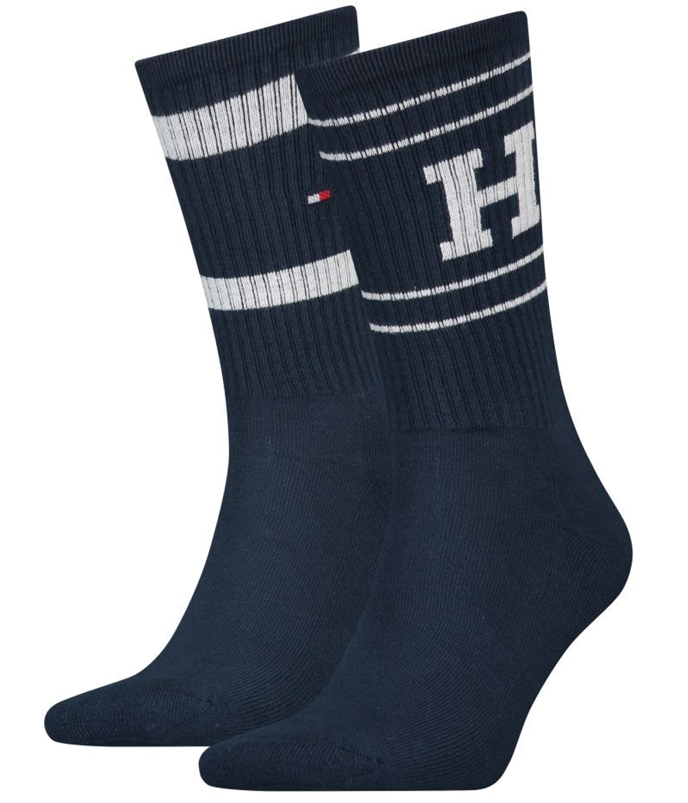 Теннисные носки Tommy Hilfiger Sock Sport Patch 2P - небесный