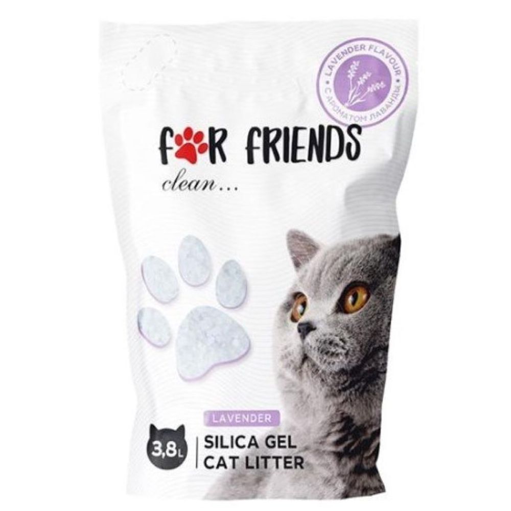 Наполнитель FOR FRIENDS силикагелевый, с ароматом лаванды - 3,8 л