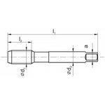 Метчик компл. ISO-529/2 M6x0,75 ISO2(6H) HSS A1-220001-0062 для глухих и сквозных отверстий