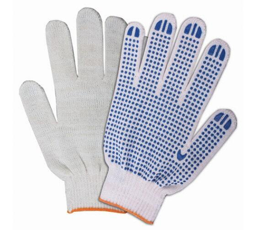 Перчатки х/б 10 класс 6 нитей ПВХ