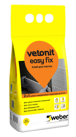 Ветонит Вебер изи фикс клей цементный (5кг)