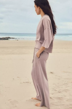 ZARA БРЮКИ С ЛИНЯЛЫМ ЭФФЕКТОМ, ПУДРОВО-РОЗОВЫЙ