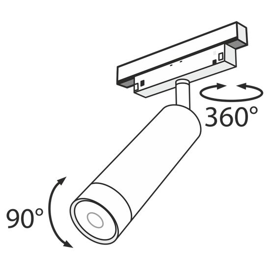 Трековый светильник Technical TR019-2-7W3K-B