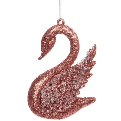 Подвеска «Сказочный лебедь» 8*11 см, Янтарь