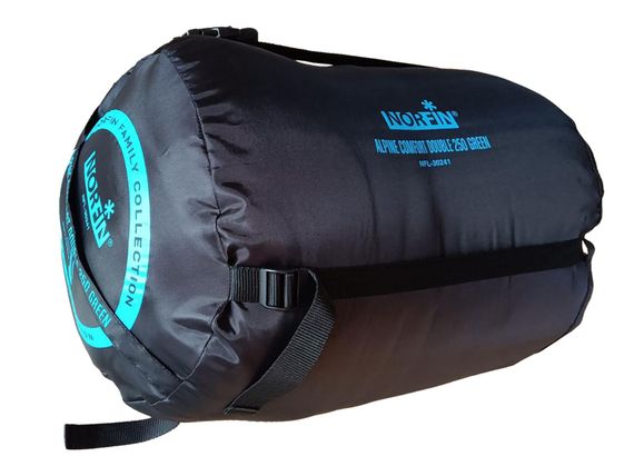 Мешок-одеяло спальный Norfin ALPINE COMFORT DOUBLE 250 GREEN