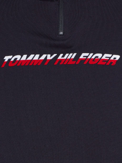 Куртка теннисная Tommy Hilfiger Graphic 1/4 Zip - Blue