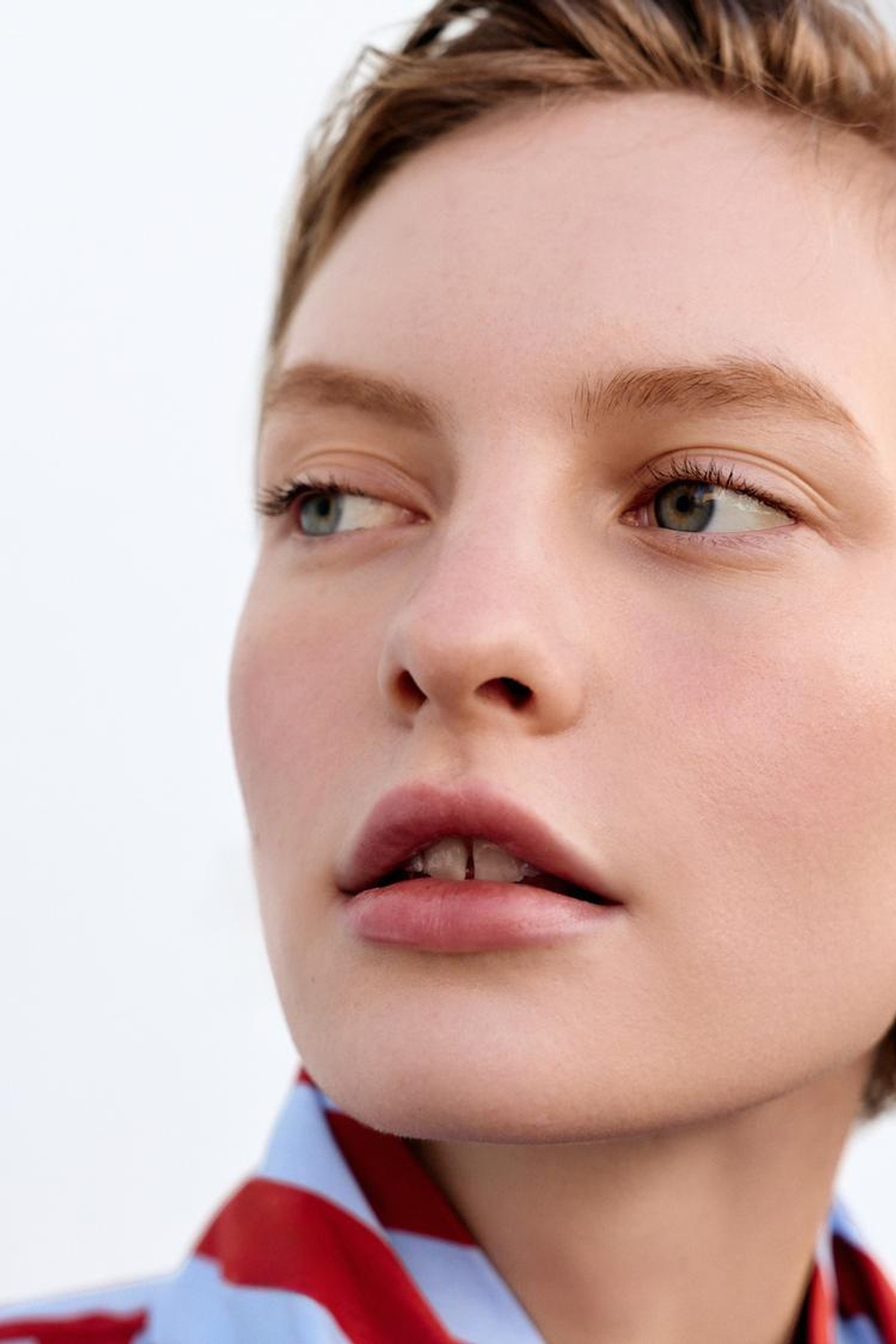 ZARA РУБАШКА В ПОЛОСКУ С БАНТОМ, РАЗНОЦВЕТНЫЙ