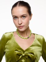 Колье "Green pears" Silver