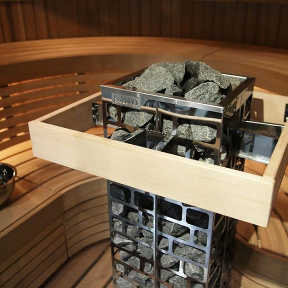 Электрическая печь SAWO Cubos CUB3-60Ni2-P (6 кВт, нержавейка), выносной пульт (встроенный блок мощности, пульт покупается отдельно)