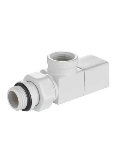 Набор дизайн-вентилей Royal Thermo CUBE, осевой (белый) 1/2"