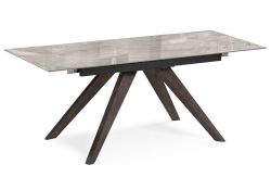 Керамический стол Морсби 140(200)х80х76 statuario cara / дуб монтана