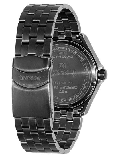 Наручные часы Traser P67 OFFICER PRO Gunmetal Black/Lime 107869 (сталь)