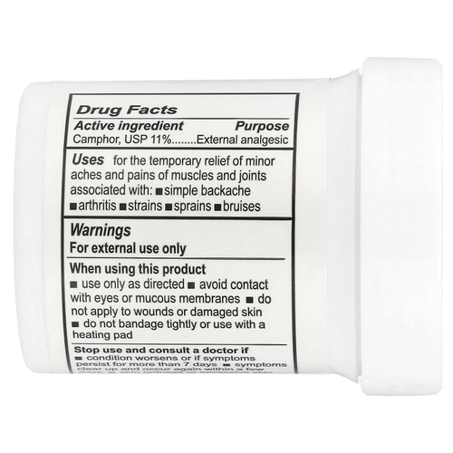 De La Cruz, камфорная мазь, обезболивающее средство, 70,9 г (2,5 унции)