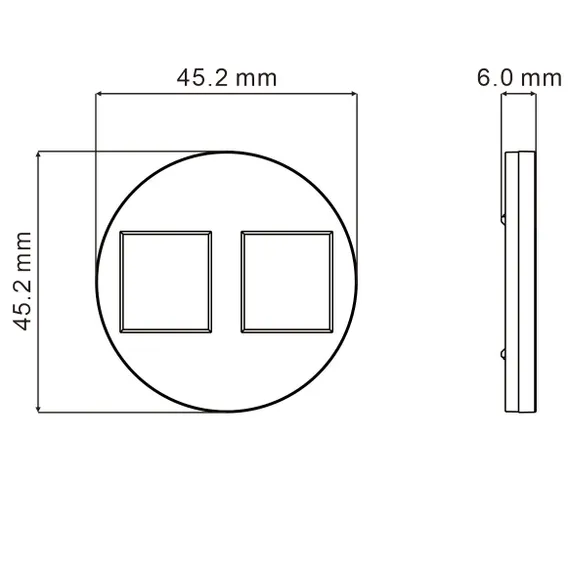 Donel D16 сталь накладка 2-я для розеток RJ45,TV,SAT