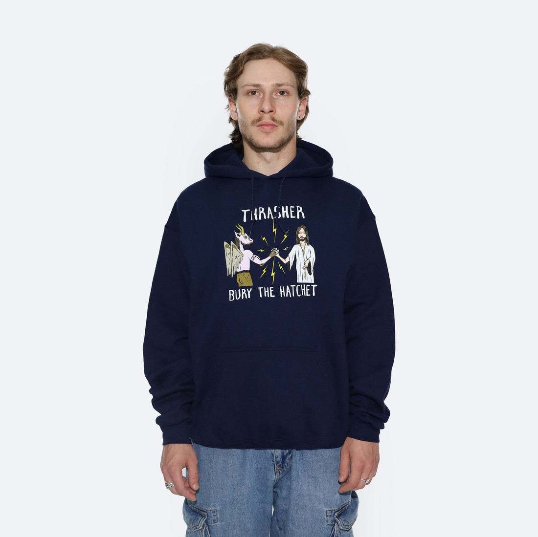 Купить Худи Thrasher x Toy Machine B.T.H Hoodie (navy)