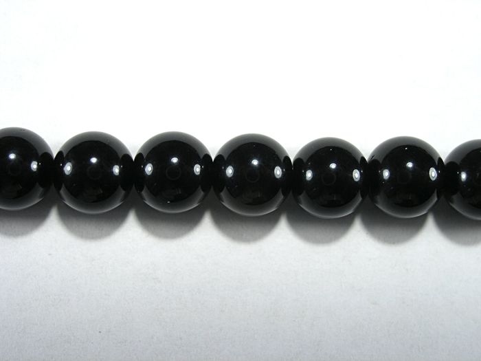 Бусина из кварца черного (мориона), шар гладкий 8 мм