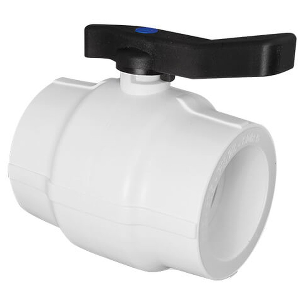 Шаровый кран полипропиленовый PPRC PN10 75 Plastic A, белый (уп. 1 шт)