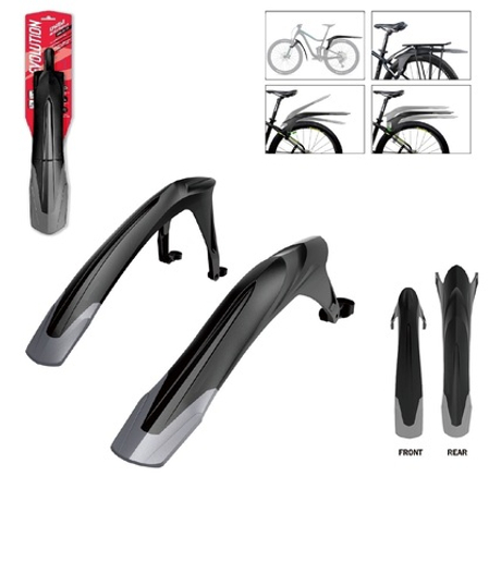 Крылья EVOLUTION MTB 24-29", комплект передне/заднее, крепеж: на штаны вилки, заднее на верхние перь