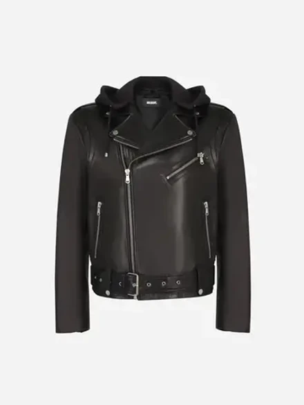 Куртка Biker из кожи наппа
