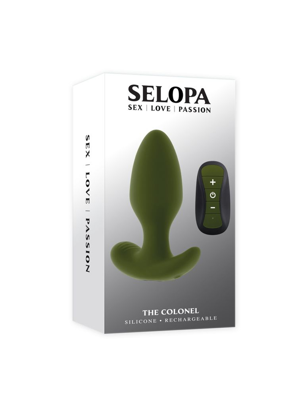 Анальная вибропробка The Colonel цвета хаки - 10,2 см. (Цвет: хаки)